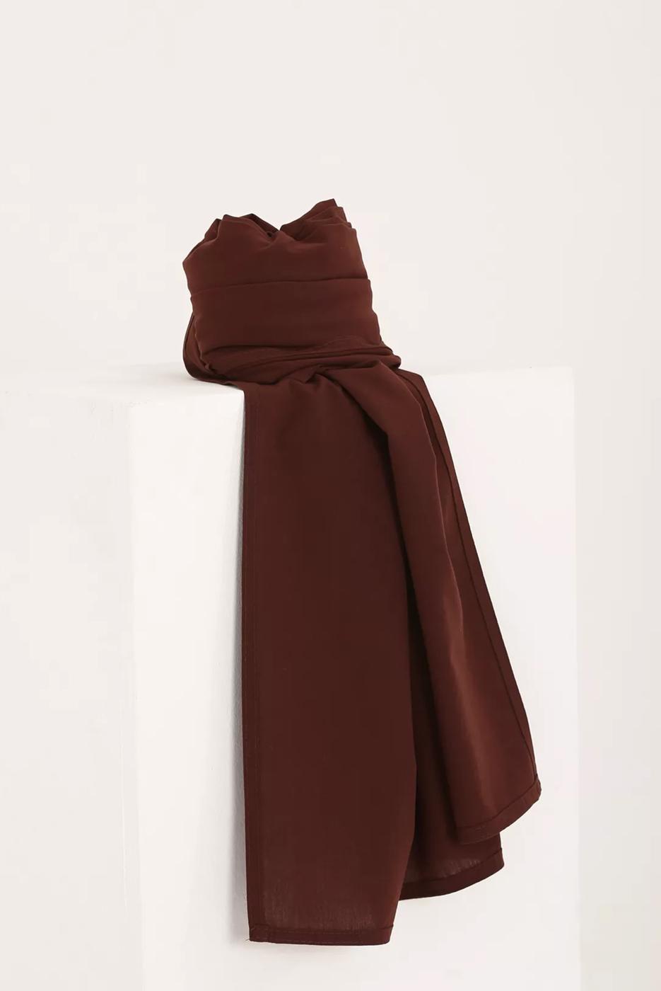 Tesettür giyim KAHVE KOTON ŞAL 21030 