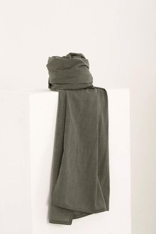 Vêtements hijab VERT CHÂLE EN COTON 21030 - TRENDTESETTÜR