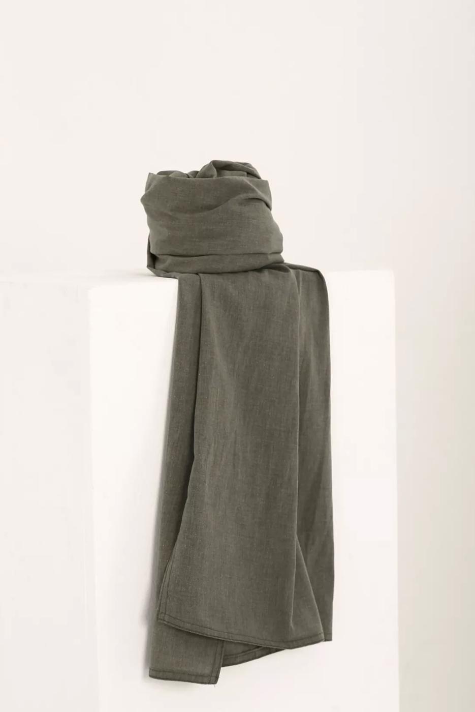 Vêtements hijab VERT CHÂLE EN COTON 21030