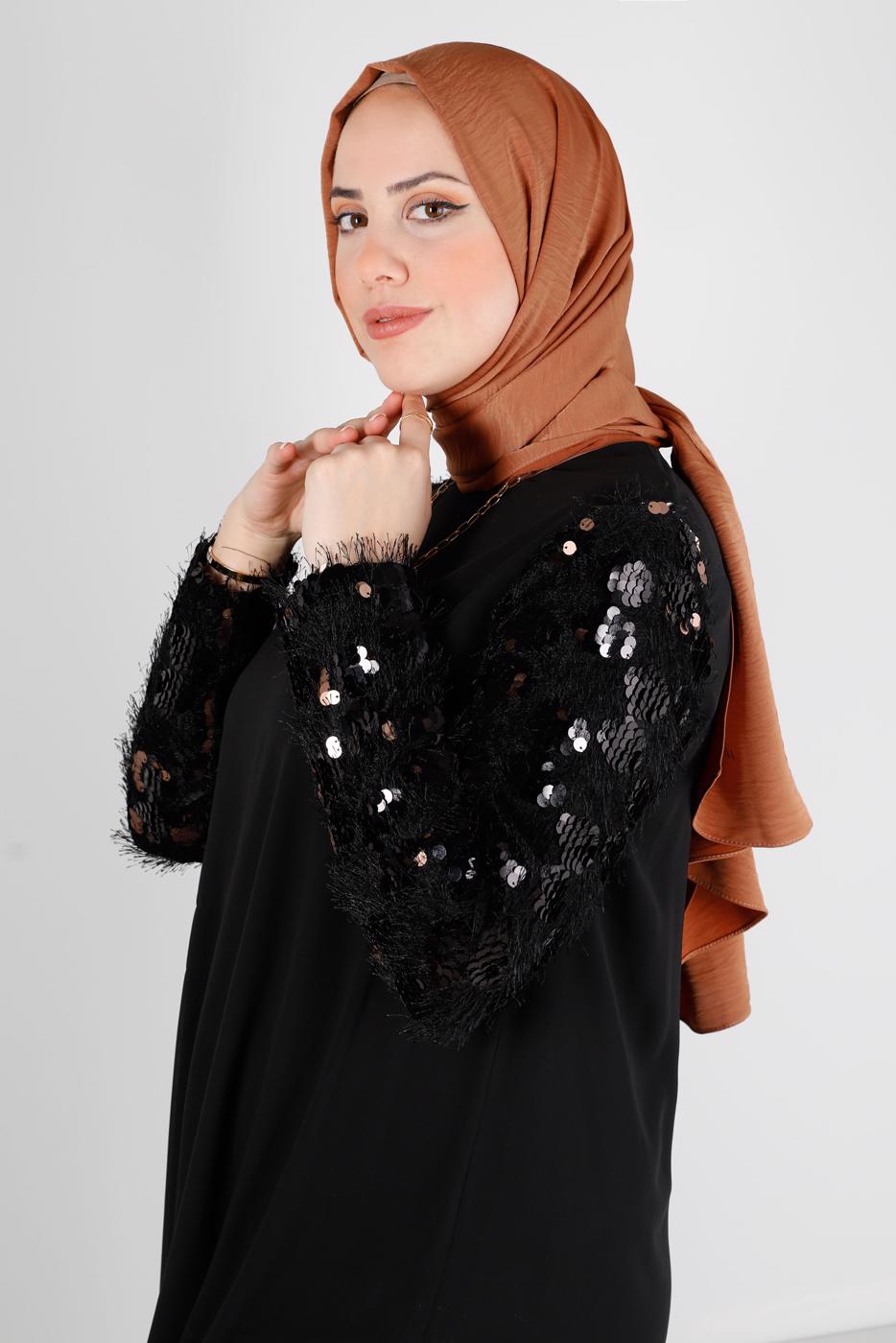 Tesettür giyim TABA ALVİNA NANO AYROBİN ŞAL T 8111