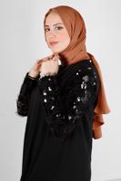 Tesettür giyim TABA ALVİNA NANO AYROBİN ŞAL T 8111