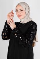 Tesettür giyim BEJ ALVİNA NANO AYROBİN ŞAL T 8111