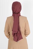 Tesettür giyim KAHVE ALVİNA PAMUK AYROBİN ŞAL T 8115