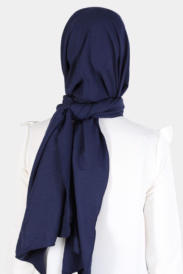 Hijab-Kleidung MARINEBLAU ALVİNA PAMUK AYROBİN ŞAL T 8115 - TRENDTESETTÜR