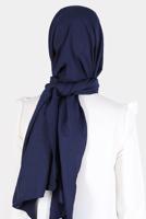 Tesettür giyim LACİVERT ALVİNA PAMUK AYROBİN ŞAL T 8115