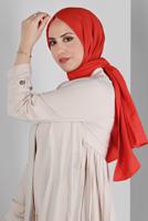 Tesettür giyim MERCAN ALVİNA PAMUK AYROBİN ŞAL T 8115
