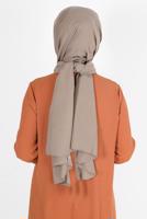 Tesettür giyim KAHVE ALVİNA PAMUK AYROBİN ŞAL T 8115