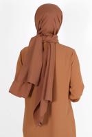 Tesettür giyim TABA ALVİNA PAMUK AYROBİN ŞAL T 8115