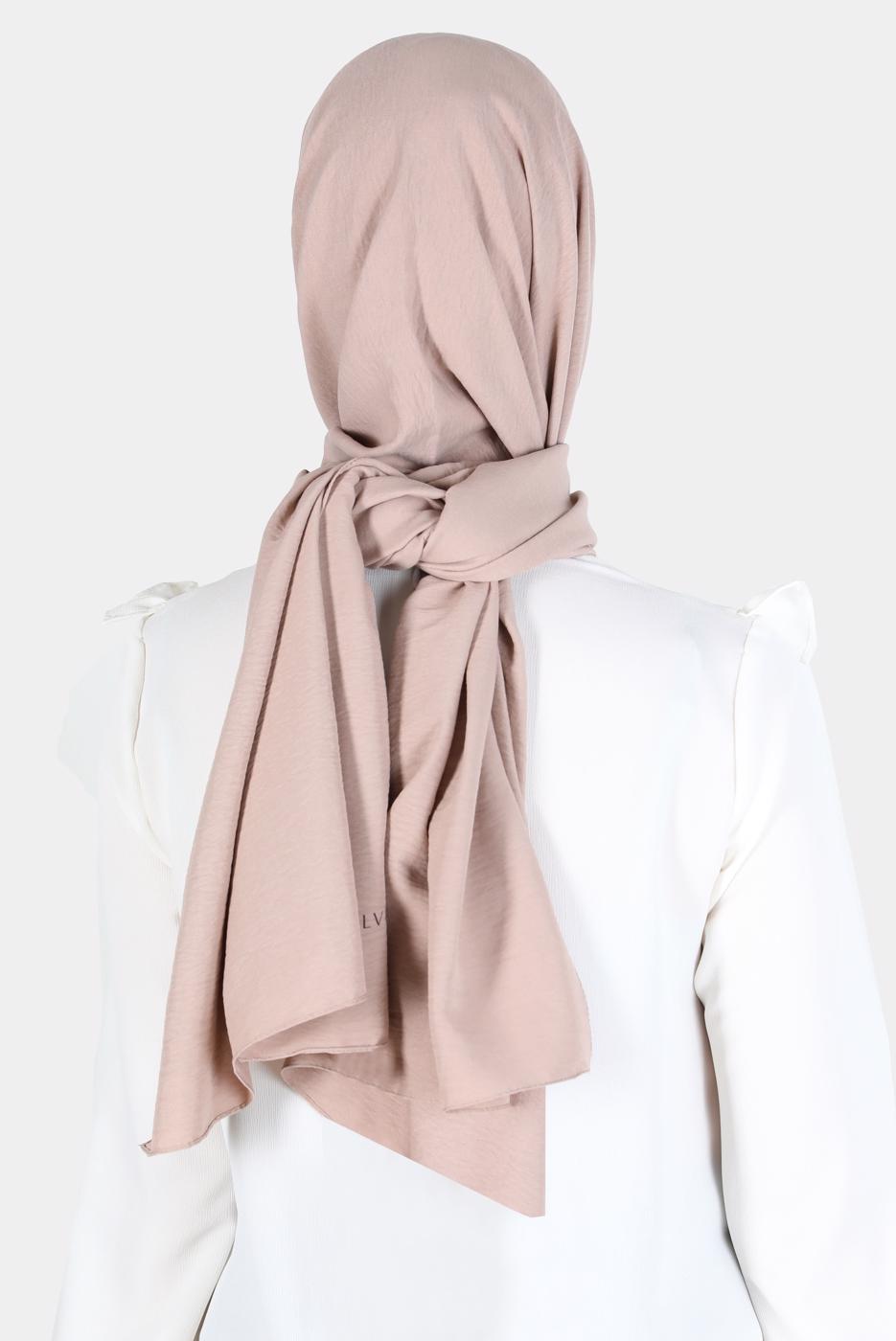 Tesettür giyim VİZON ALVİNA PAMUK AYROBİN ŞAL T 8115