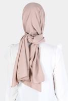 Tesettür giyim VİZON ALVİNA PAMUK AYROBİN ŞAL T 8115