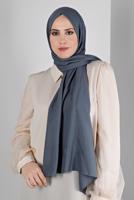 Tesettür giyim GRİ ALVİNA PAMUK AYROBİN ŞAL T 8115