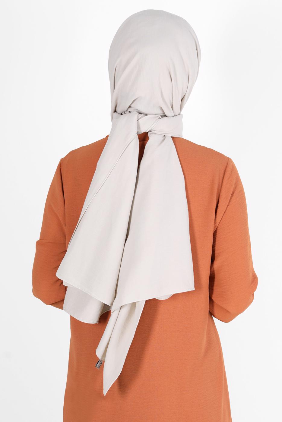 Tesettür giyim BEJ ALVİNA PAMUK AYROBİN ŞAL T 8115