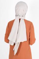 Tesettür giyim BEJ ALVİNA PAMUK AYROBİN ŞAL T 8115
