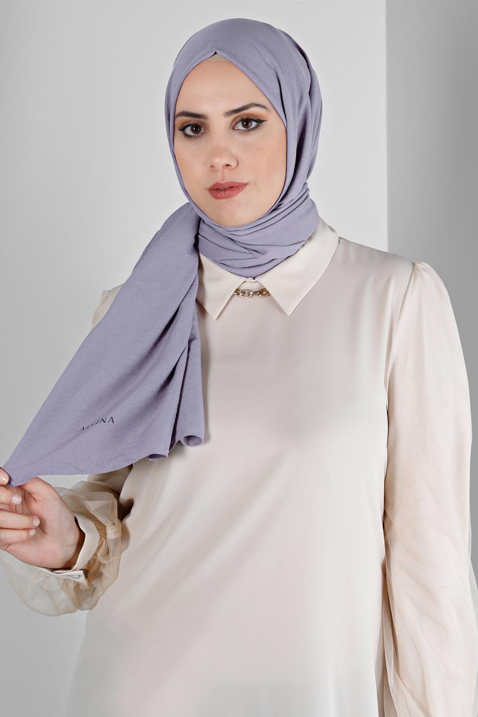 Tesettür giyim MOR ALVİNA PAMUK AYROBİN ŞAL T 8115