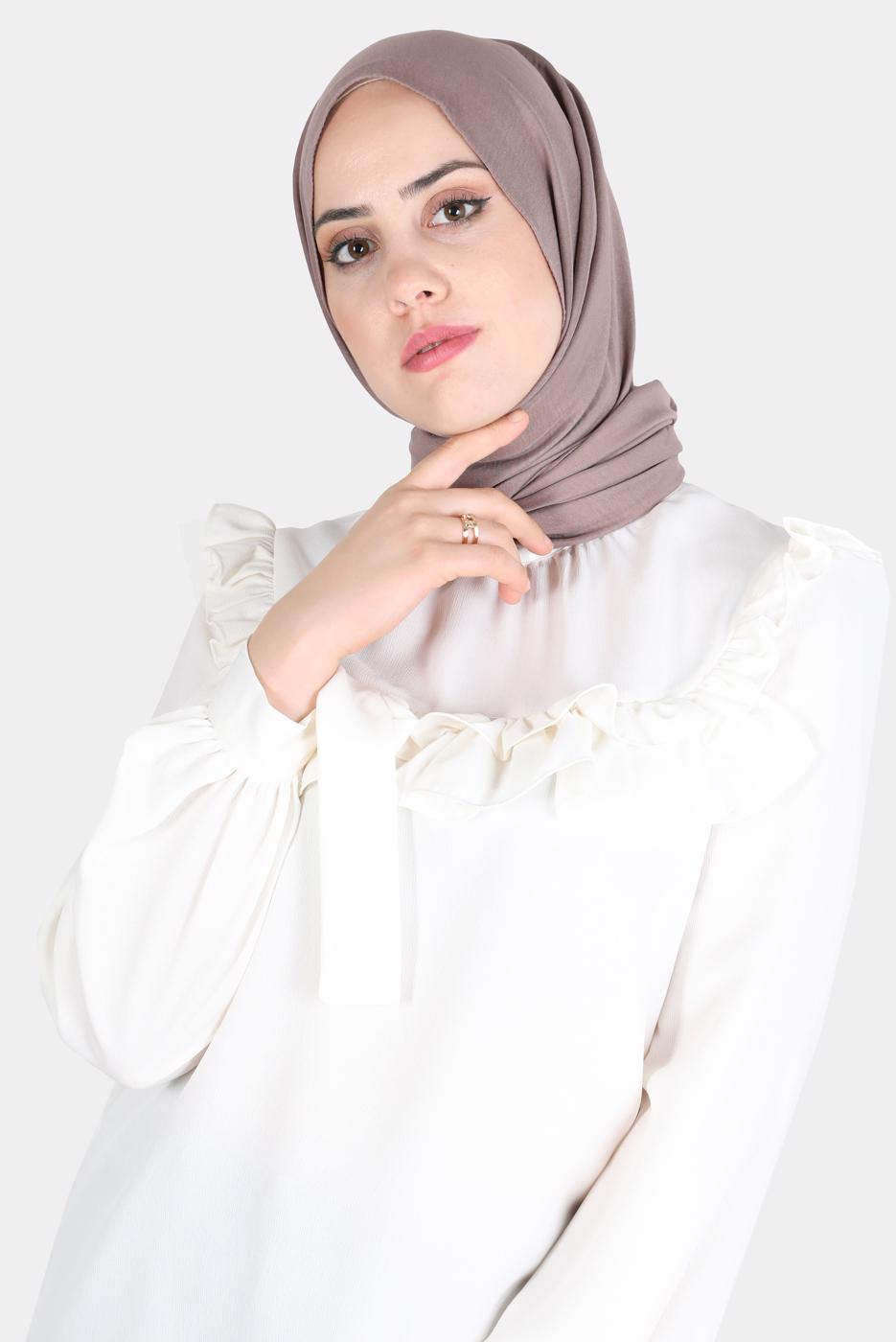 Hijab clothing MINK ALVİNA COTTON AEROBIN SHAWL T 8115