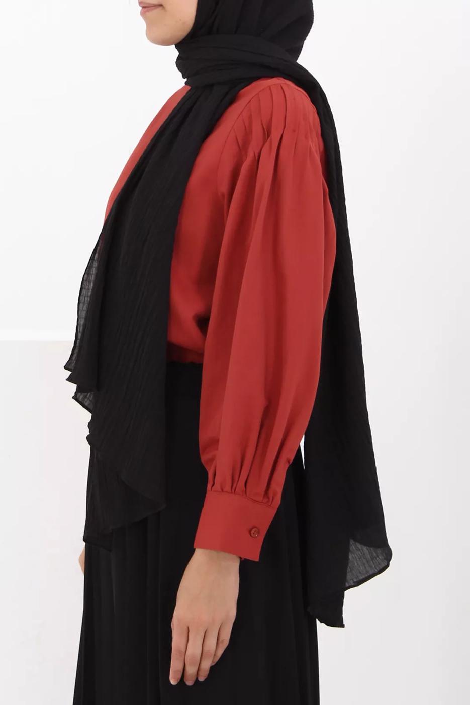 Vêtements hijab NOIR CHÂLE EN COTON 90030