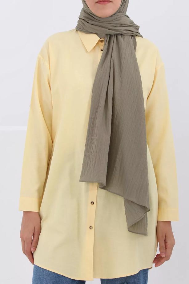 Vêtements hijab  CHÂLE EN COTON 90030 - TRENDTESETTÜR