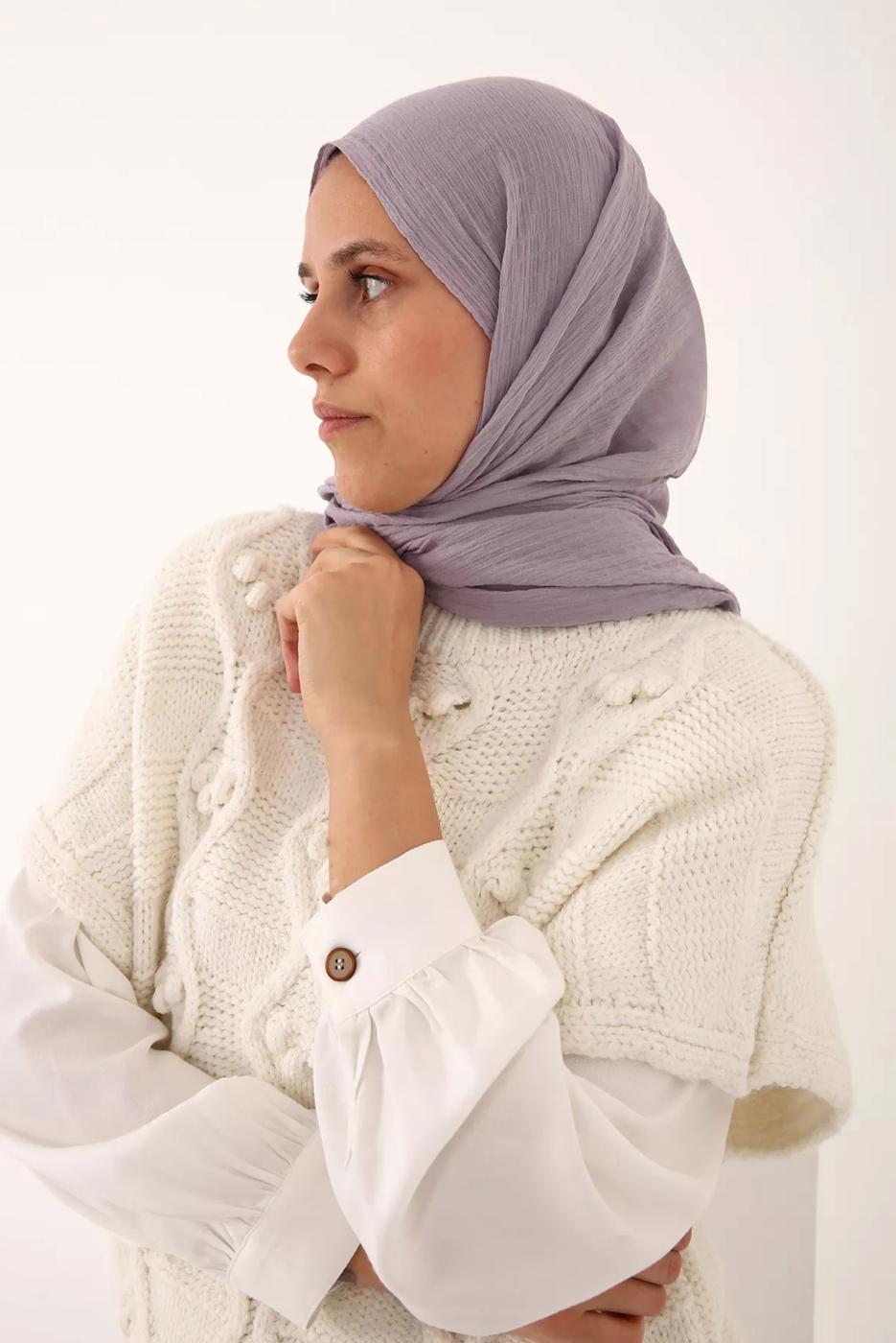 Vêtements hijab POURPRE CHÂLE EN COTON 90030