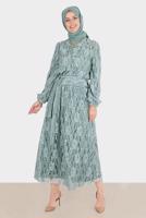 Hijab clothing BLUE ALVINA TWO-PIECES SKIRTED SUIT T 42844