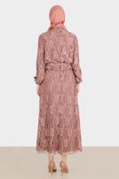 Tesettür giyim KAHVE ALVİNA İKİLİ ETEKLİ TAKIM T 42844