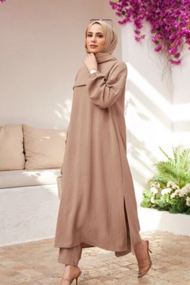 Vêtements hijab  PANTS SUIT WITH ELASTIC CUFFS 0704  - TRENDTESETTÜR