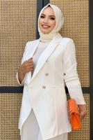 Hijab clothing ECRU CLASSIC PANTS SUIT T 2038