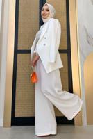 Hijab clothing ECRU CLASSIC PANTS SUIT T 2038