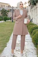 Hijab clothing MINK CLASSIC PANTS SUIT 2538