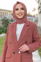 Tesettür giyim PEMBE KLASİK PANT. TAKIM 2538	