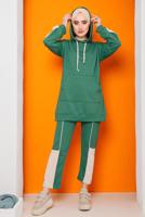 Vêtements hijab VERT ENSEMBLE SURVÊTEMENT PANTALON 2 COULEURS 2822 