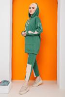Vêtements hijab VERT ENSEMBLE SURVÊTEMENT PANTALON 2 COULEURS 2822 