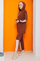 Vêtements hijab BRUN ENSEMBLE SURVÊTEMENT PANTALON 2 COULEURS 2822 