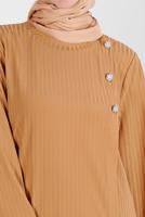 Tesettür giyim TURUNCU ALVİNA TAŞLI PANTOLONLU TAKIM T 42882