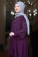 Vêtements hijab PRUNE ENSEMBLE PANTALON À MOTIFS T 4901