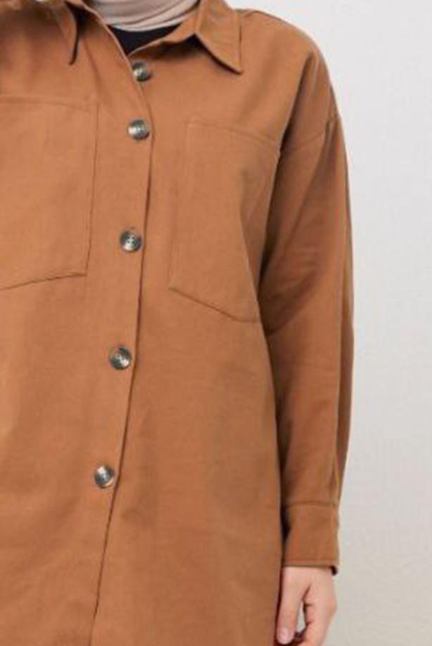 Vêtements hijab  BUTTONED 2-PIECE PANTS SUIT WITH POCKET 5219  - TRENDTESETTÜR