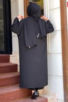 Vêtements hijab NOIR TUNIQUE DÉTAIL POCHES À PAILLETTES 5228