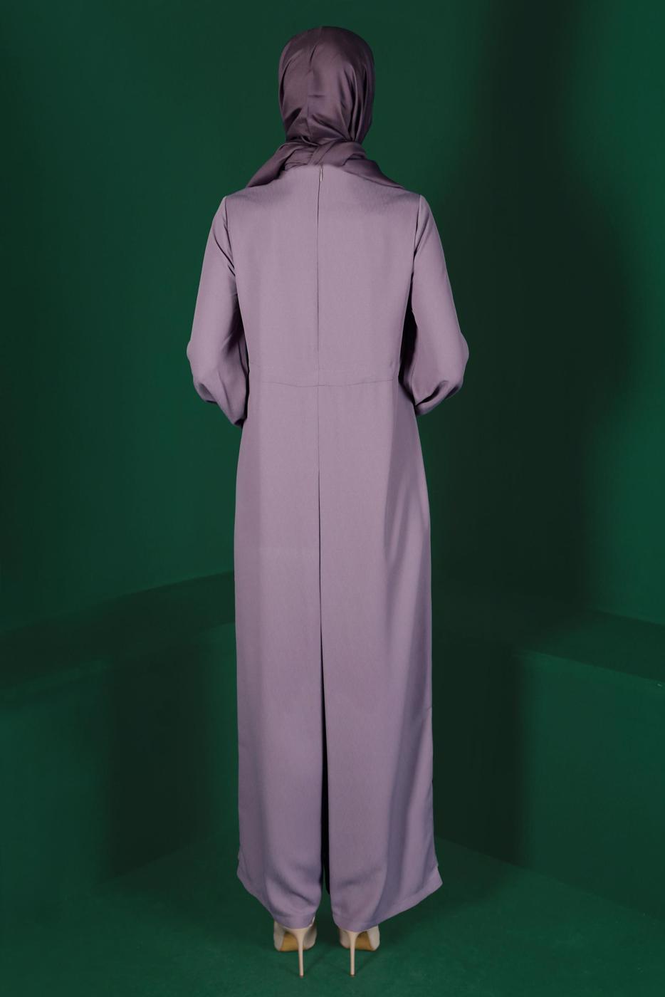 Hijab clothing PURPLE ALVINA CARGIGAN LOOKING OVERALL T 42766