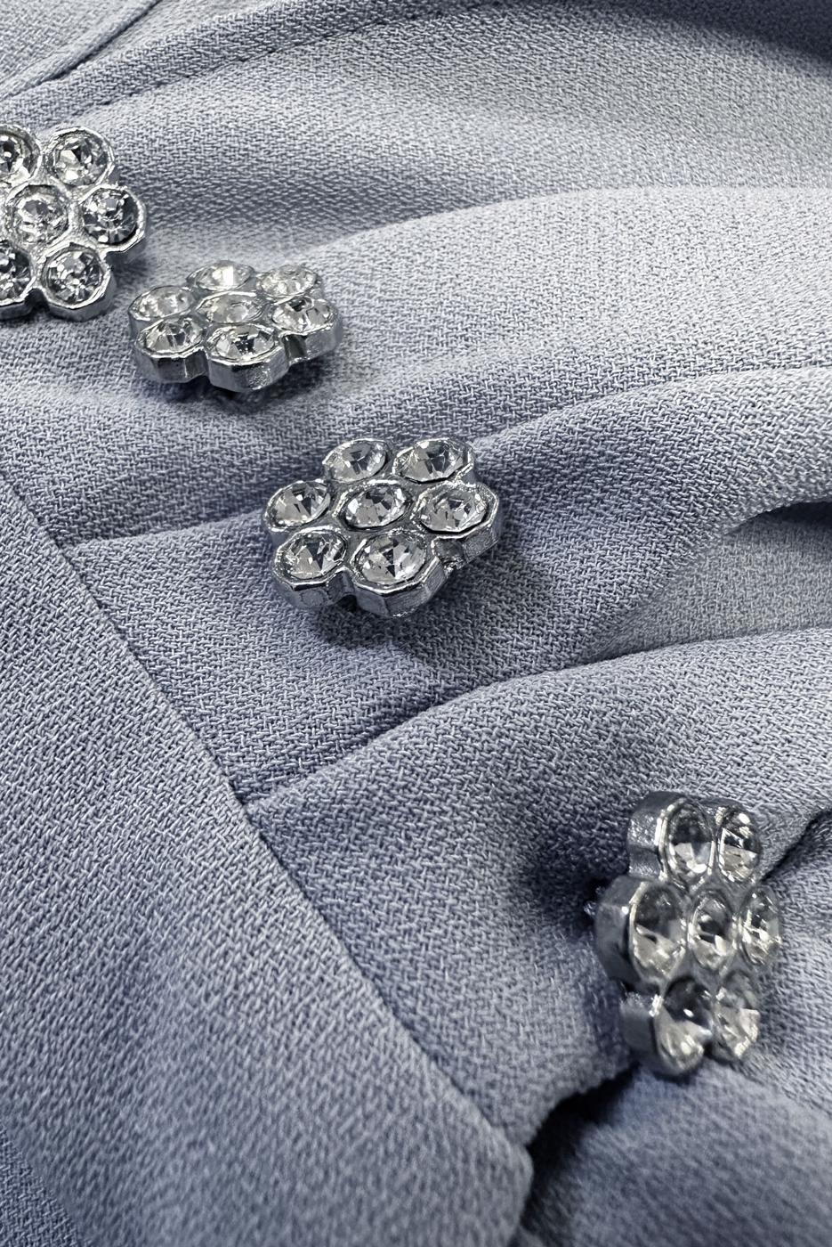 Tesettür giyim GRİ ALVİNA BAĞLAMA DETAYLI TULUM T 42885