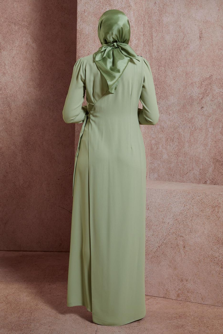 Hijab clothing GREEN ALVINA TIE DETAILED OVERALLS T 42885