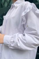 Tesettür giyim BEYAZ FIRFIRLI TAŞ İŞLEMELİ TUNİK 271 