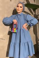 Hijab clothing NAVY BLUE PATTERNED TUNIC 941 