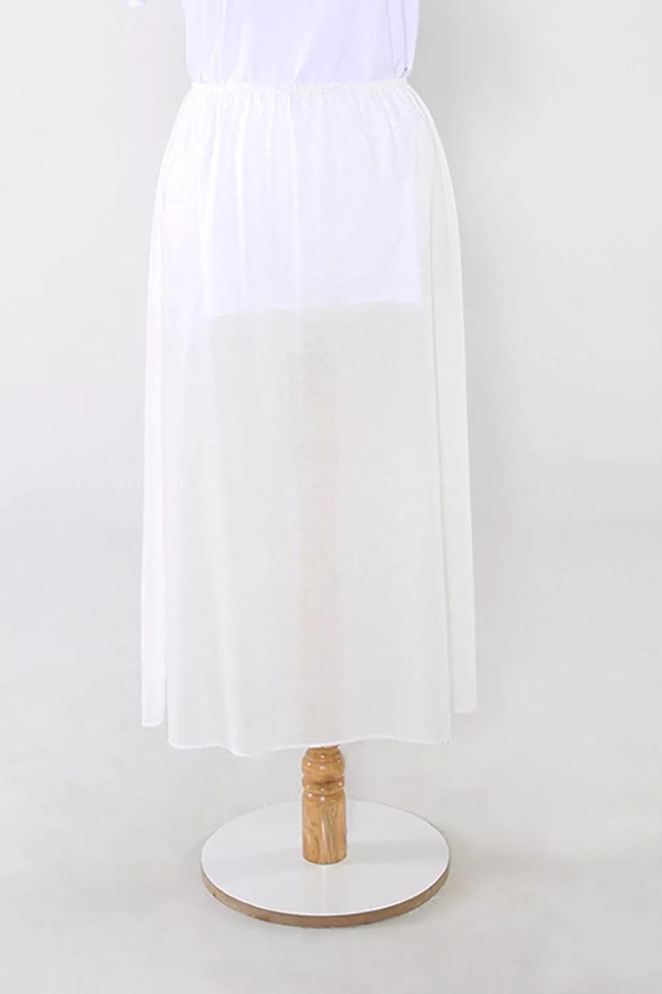 Tesettür giyim BEYAZ ETEK ASTARI 1000 