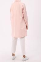 Vêtements hijab ROSE TUNIQUE COL POLO BOUTONNÉE AVEC POCHE 12005