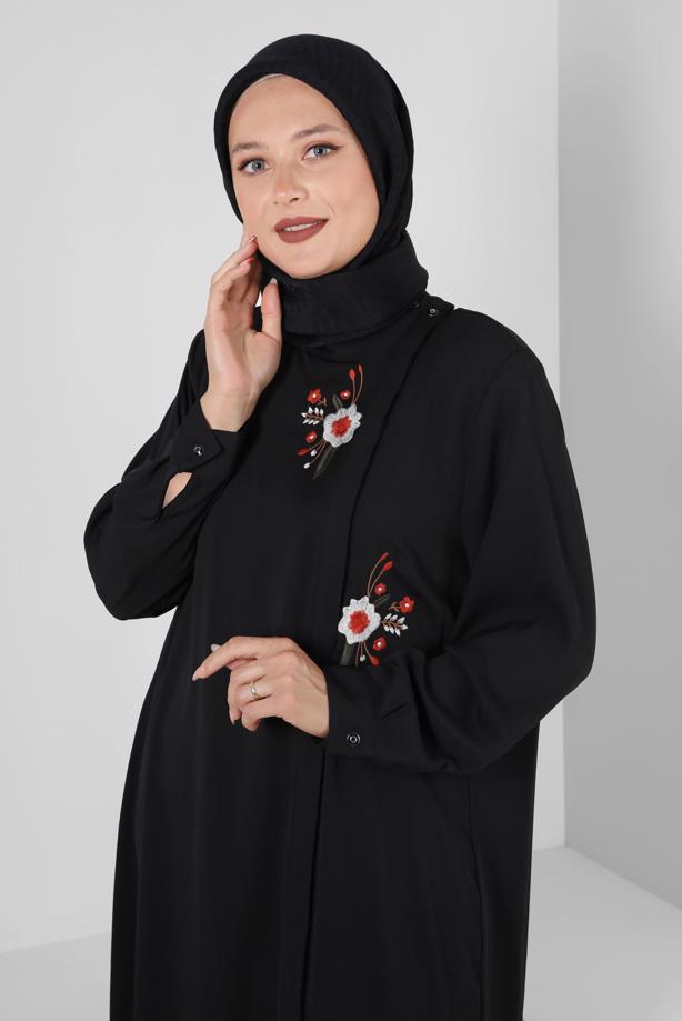 Vêtements hijab NOIR ALVINA TUNIQUE GRANDE TAILLE T 20247 - TRENDTESETTÜR