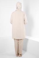 Vêtements hijab BEIGE ALVINA TUNIQUE GRANDE TAILLE T 20247