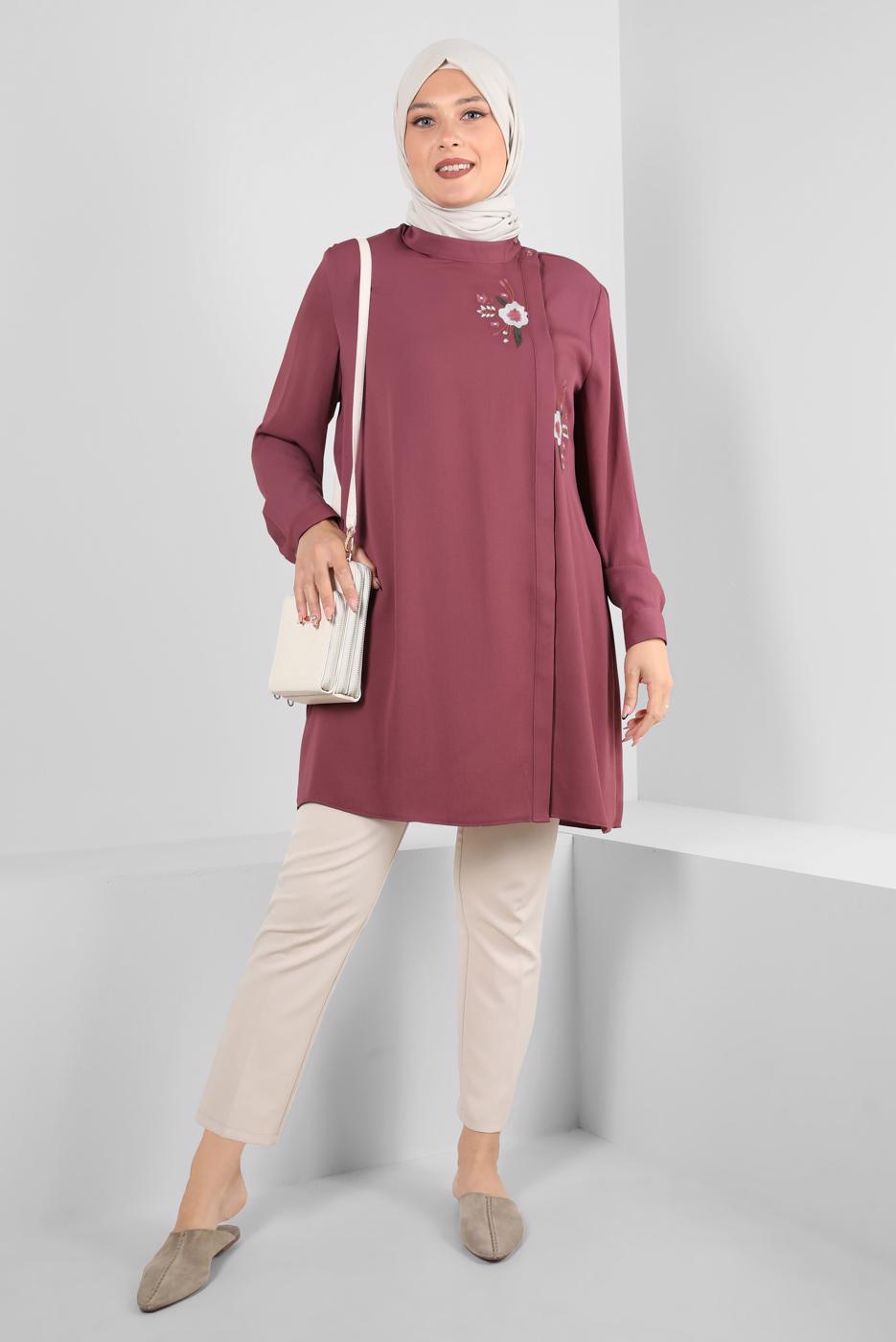 Vêtements hijab ROSE ALVINA TUNIQUE GRANDE TAILLE T 20247
