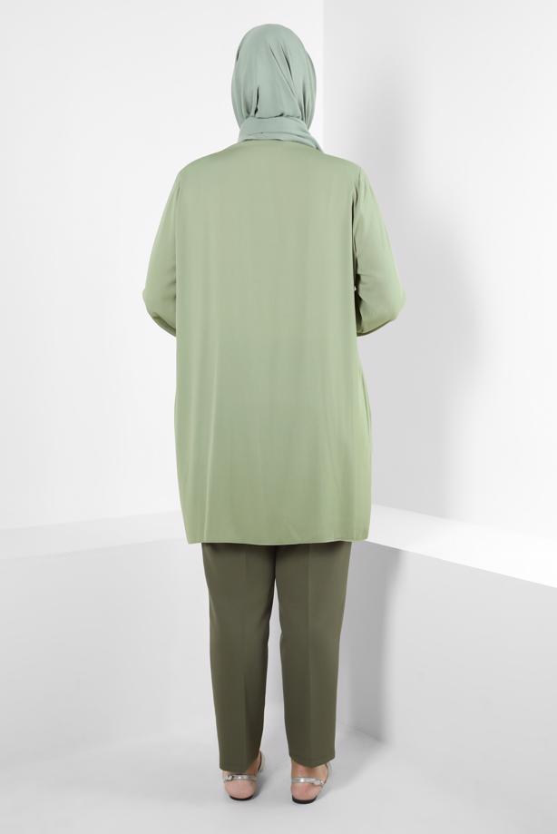 Vêtements hijab VERT ALVINA TUNIQUE GRANDE TAILLE T 20247 - TRENDTESETTÜR