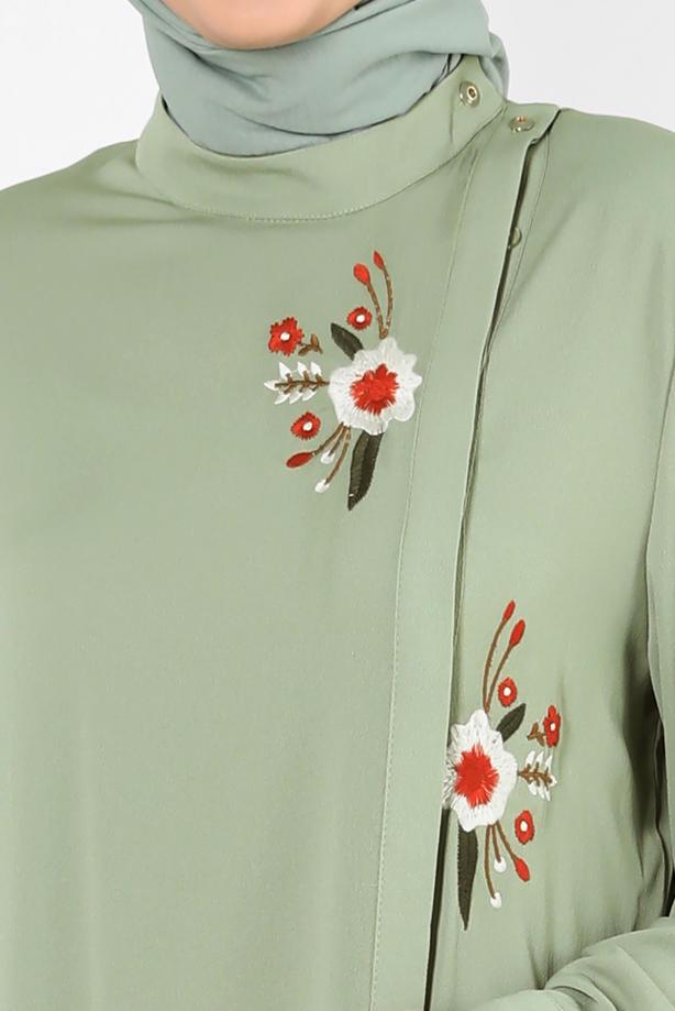 Vêtements hijab VERT ALVINA TUNIQUE GRANDE TAILLE T 20247 - TRENDTESETTÜR