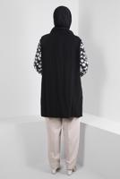 Tesettür giyim SİYAH ALVİNA KOLU DESENLİ TUNİK T 20255