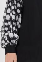 Tesettür giyim SİYAH ALVİNA KOLU DESENLİ TUNİK T 20255